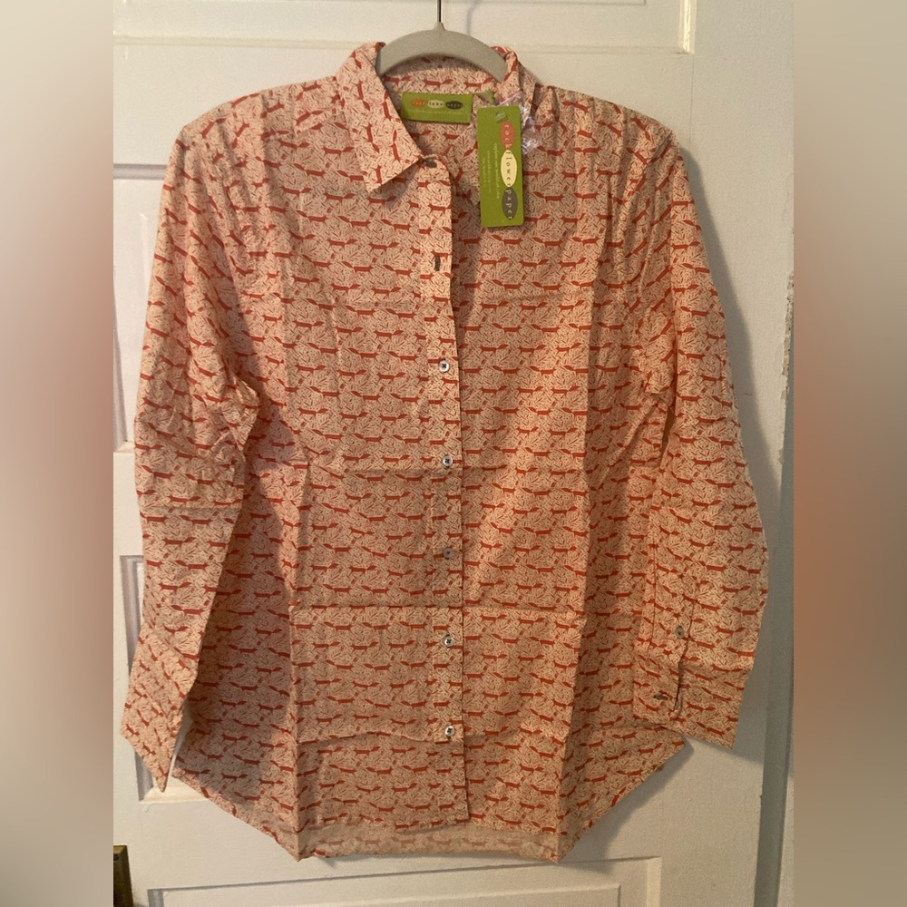 Fox Print Button-down from Rock Flower Paper NWT Size Small